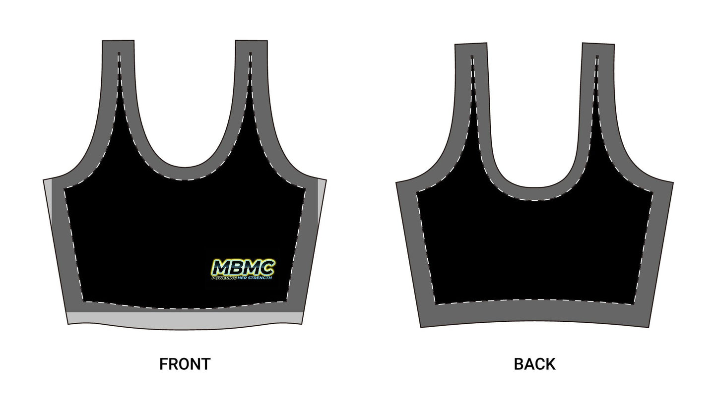 MBMC Black Performance Sports Bra — Lightweight Athletic Bra for Gym, Running & Yoga