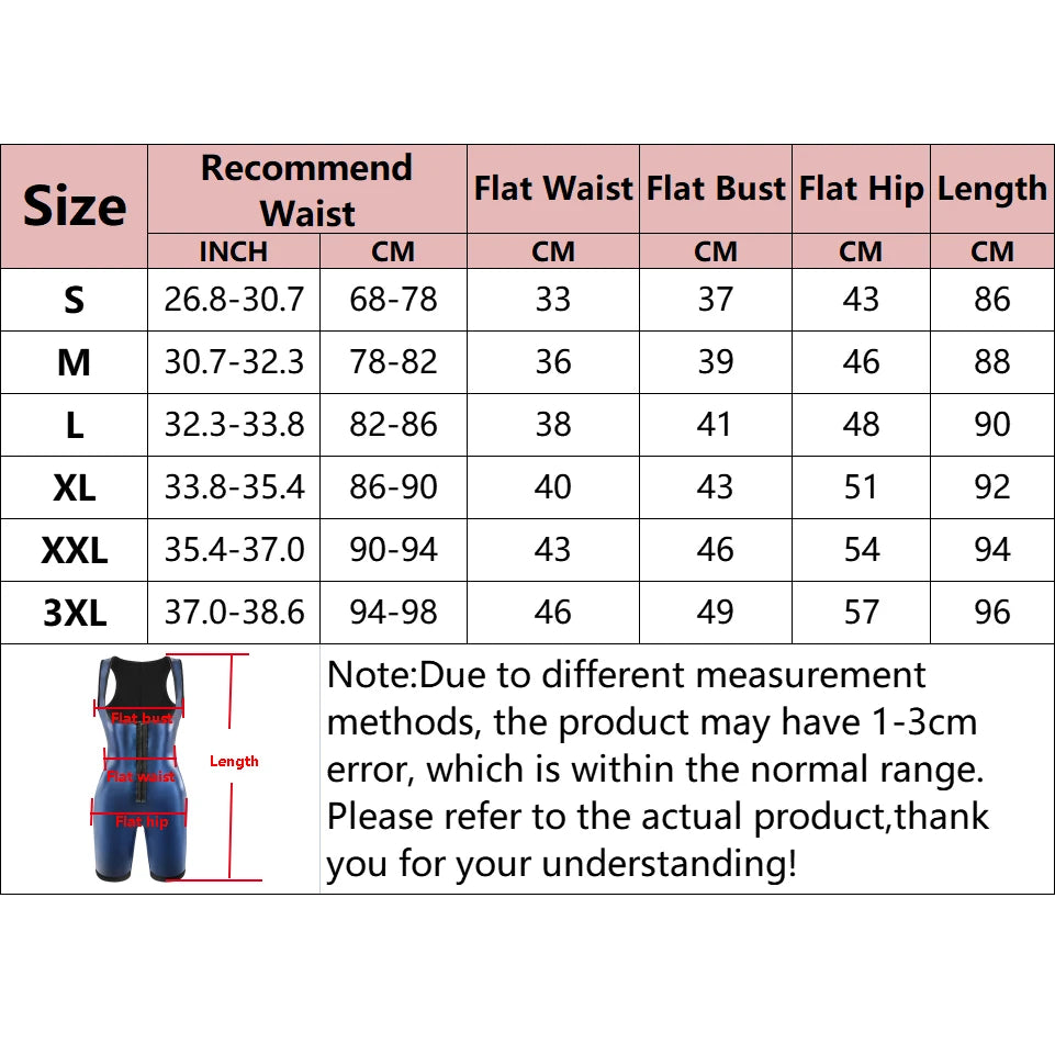 Women Hot Thermo Sauna Bodysuit One Piece Jumpsuit Shapewear Fitness