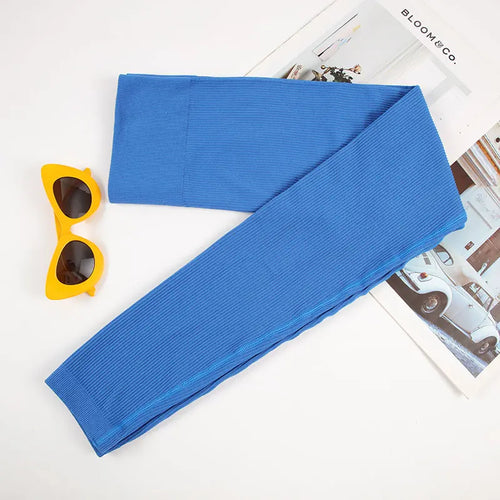 CHRLEISURE Seamless Sports Set Women Fitness Outfit Rib Yoga Suit