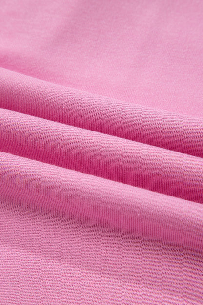 Solid V-Neck Pullover and Drawstring Sweatpants Set