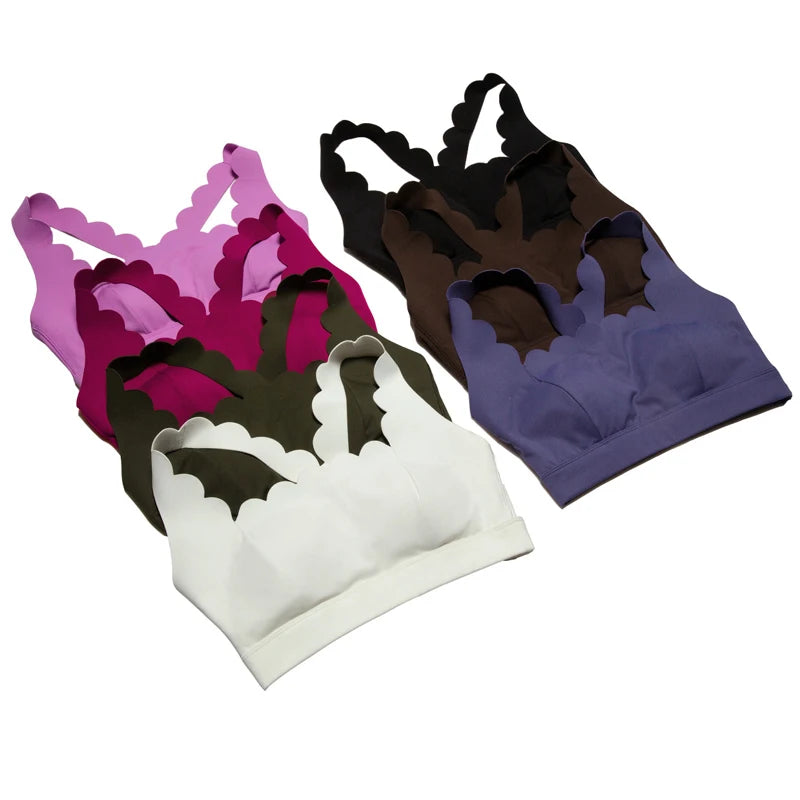 Women Solid Color Gym Suit Two Pieces Fitness Yoga Set Super Streth