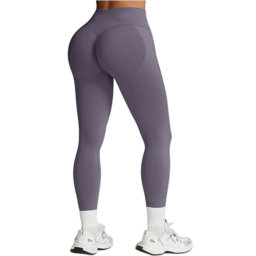 Seamless Women Solid Waist Yoga Pants Three-section Waist Sexy