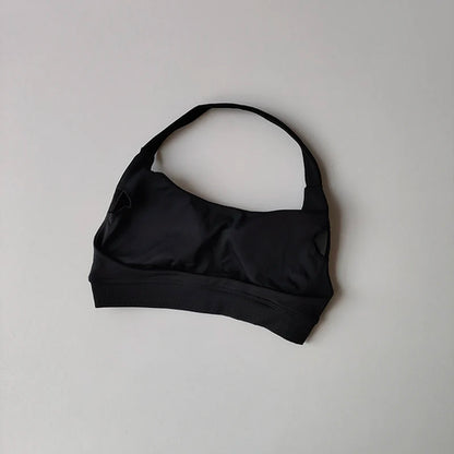 Sports Bra Women Shockproof Seamless Halter Top High Support Push-up