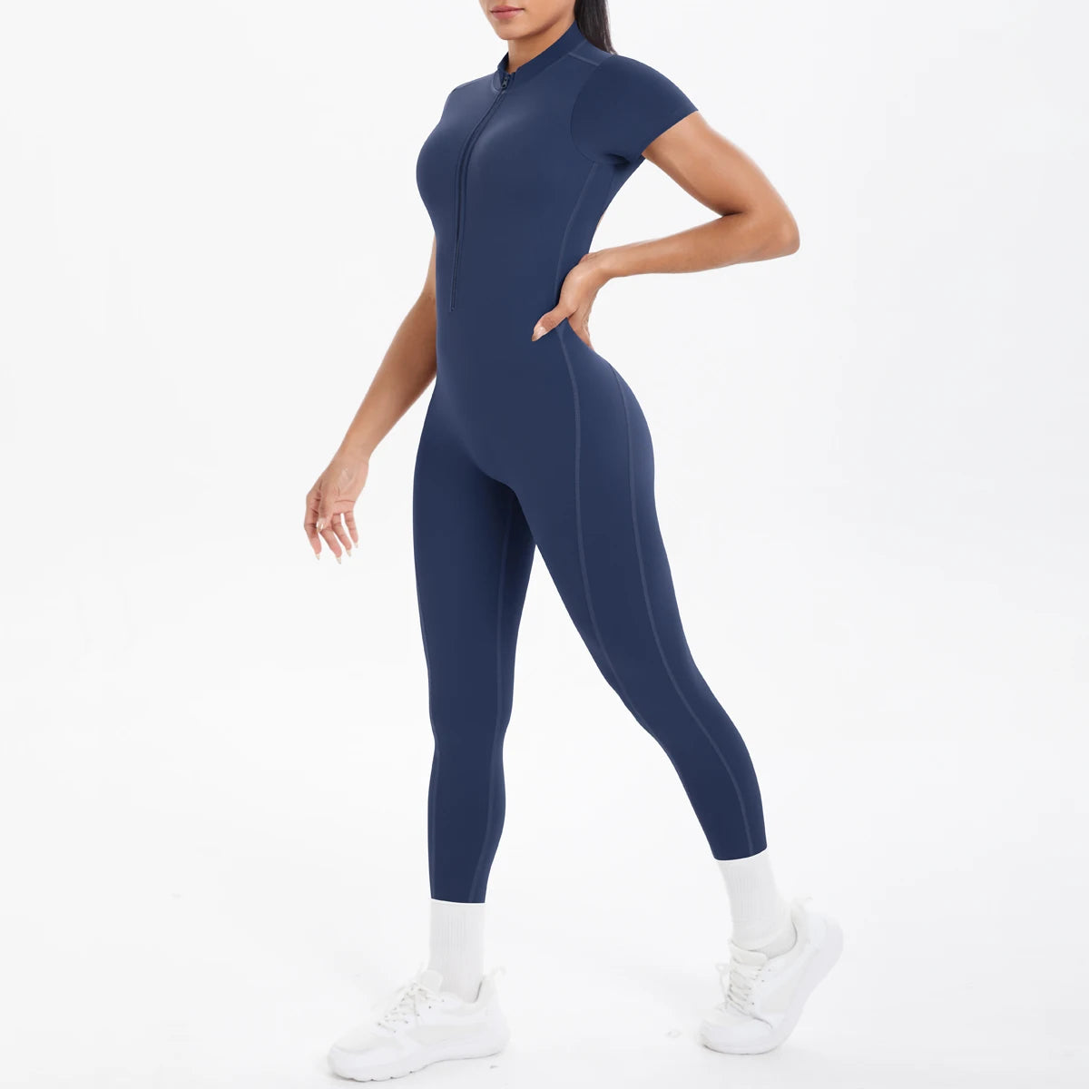 Sexy Backless Bodycon Scrunch Jumpsuit Raises Butt Women Dance Fitness