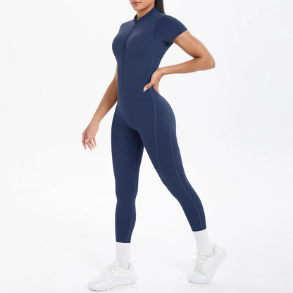 Sexy Backless Bodycon Scrunch Jumpsuit Raises Butt Women Dance Fitness