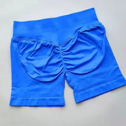 Gym Summer Women's Yoga Exercise Shorts Seamless High Waist Hip Tight