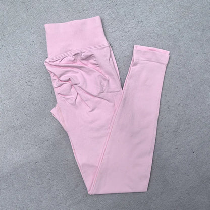 New Seamless Yoga Set Women Gym Clothing Scrunch Bum Legging Padded