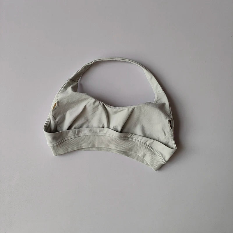 Sports Bra Women Shockproof Seamless Halter Top High Support Push-up