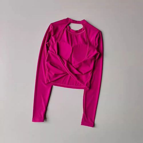 Sexy Short Backless Fixed Chest Pad Sports T-shirt Vest Women's Tight