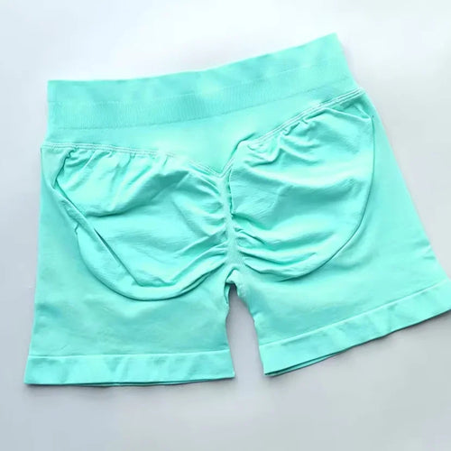 Gym Summer Women's Yoga Exercise Shorts Seamless High Waist Hip Tight