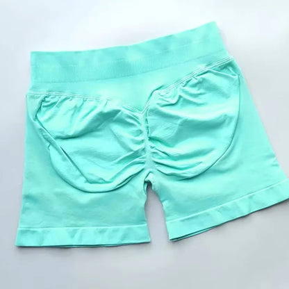 Gym Summer Women's Yoga Exercise Shorts Seamless High Waist Hip Tight
