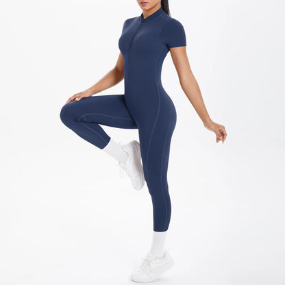 Sexy Backless Bodycon Scrunch Jumpsuit Raises Butt Women Dance Fitness