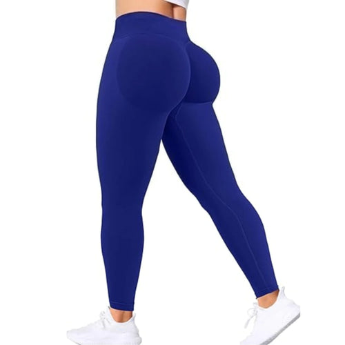 Seamless Women Solid Waist Yoga Pants Three-section Waist Sexy