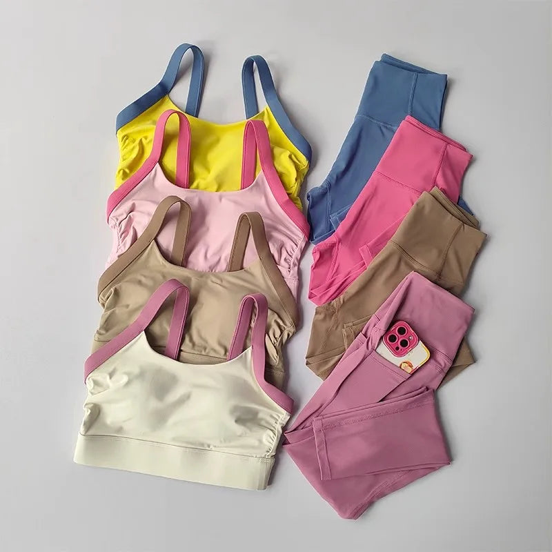 Yoga Suit for Women High-end 2PCS Yoga Set Workout Sets Sportswear Gym