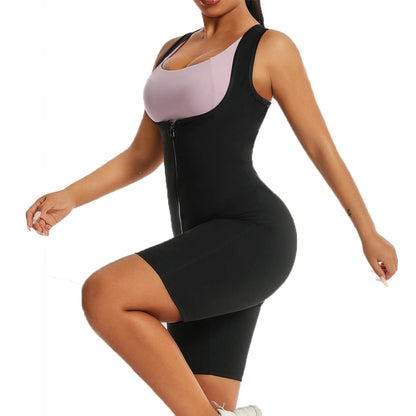 Women Hot Thermo Sauna Bodysuit One Piece Jumpsuit Shapewear Fitness