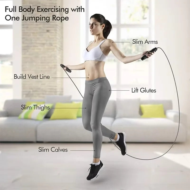 The New Jump Rope Steel Wire Skipping Exercise Adjustable Jumping