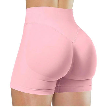 Summer High Waisted Yoga Shorts Fashionable and Sexy Running Fitness