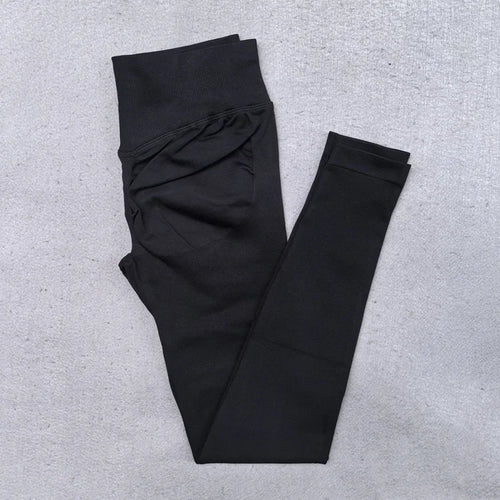 New Seamless Yoga Set Women Gym Clothing Scrunch Bum Legging Padded