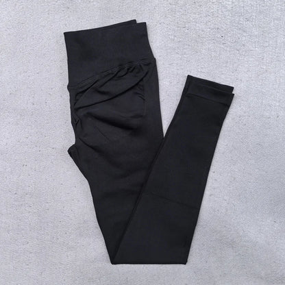 New Seamless Yoga Set Women Gym Clothing Scrunch Bum Legging Padded