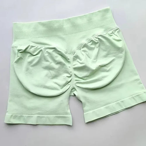 Gym Summer Women's Yoga Exercise Shorts Seamless High Waist Hip Tight