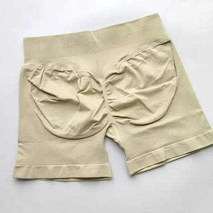 Gym Summer Women's Yoga Exercise Shorts Seamless High Waist Hip Tight