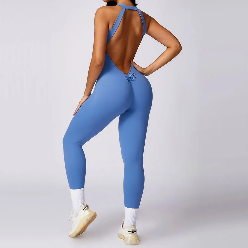 Romper Backless Set Workout Jumpsuit Fitness Bodysuit Siamese
