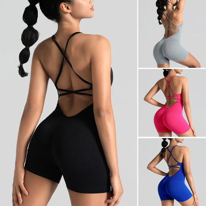 Yoga Sets Gym Jumpsuits Women Sports Overalls Active Wear Fitness
