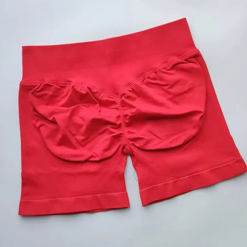 Gym Summer Women's Yoga Exercise Shorts Seamless High Waist Hip Tight