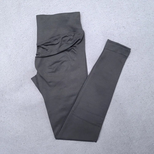 New Seamless Yoga Set Women Gym Clothing Scrunch Bum Legging Padded