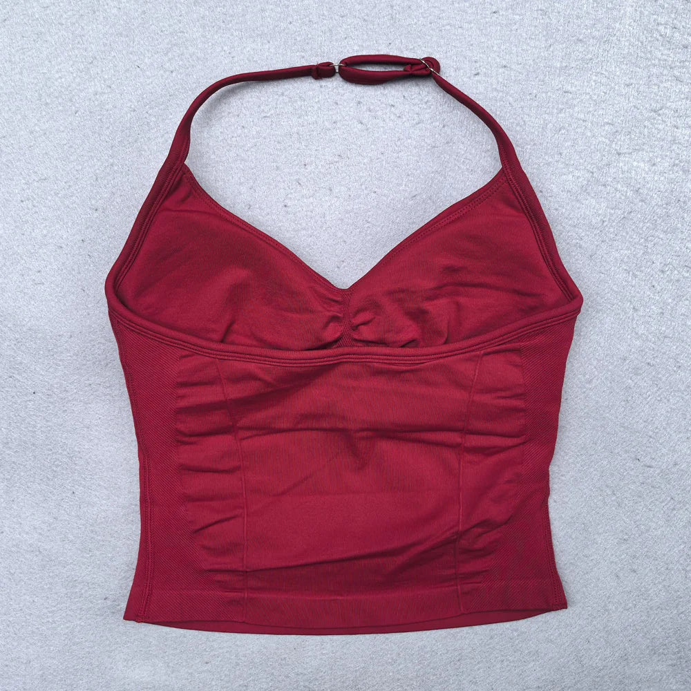 New Seamless Yoga Set Women Gym Clothing Scrunch Bum Legging Padded