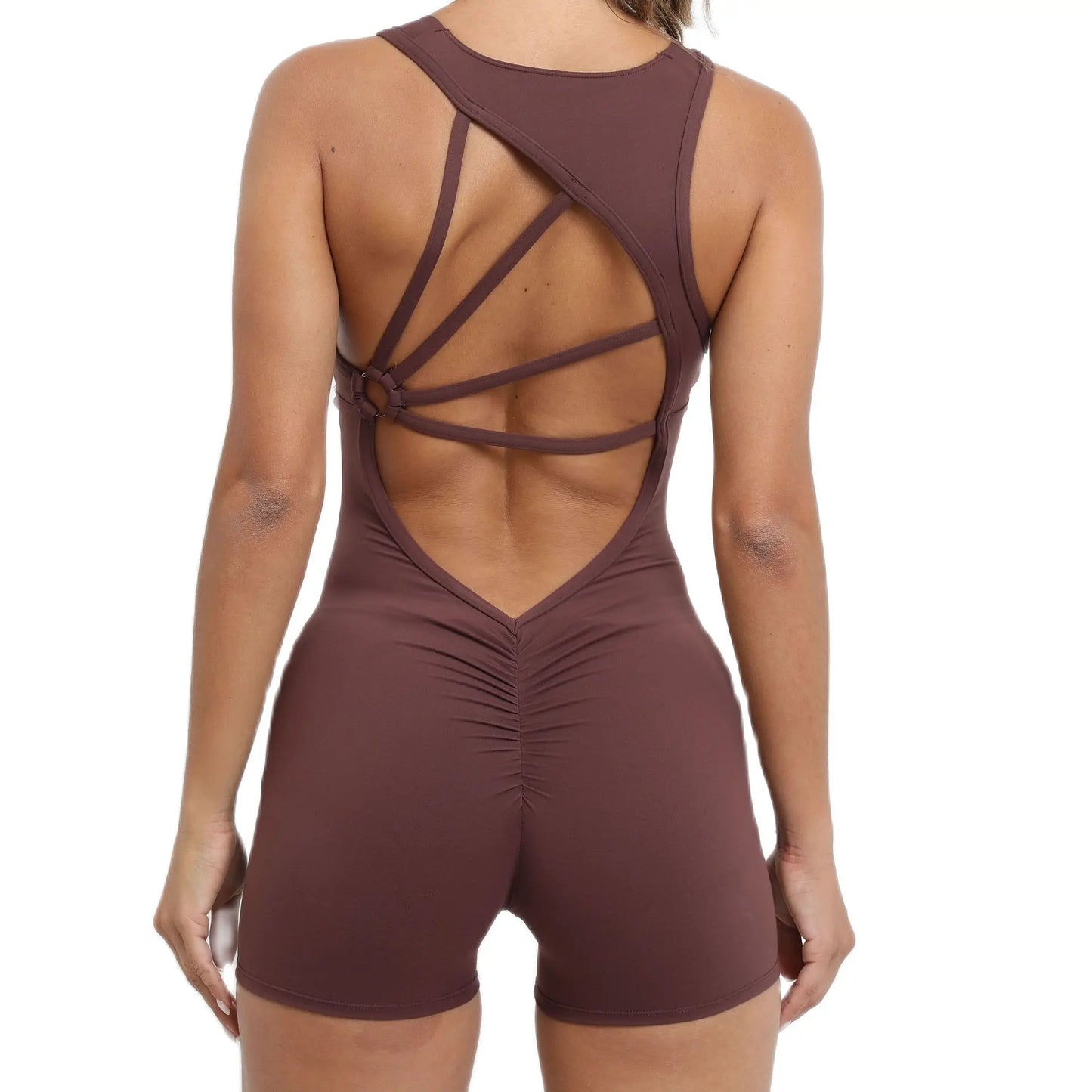 Padded Jumpsuit Sport Women Yoga Set Bodysuit For Fitness Wear Gym
