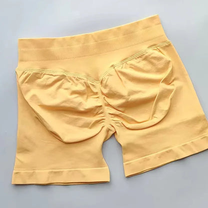 Gym Summer Women's Yoga Exercise Shorts Seamless High Waist Hip Tight