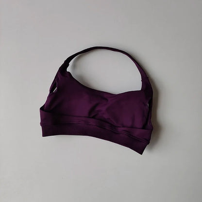 Sports Bra Women Shockproof Seamless Halter Top High Support Push-up