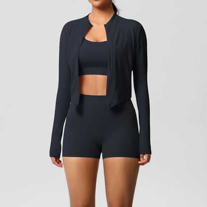 3PCS Yoga Set Nude Feeling Workout Sets Women Tracksuit Gym Push Up