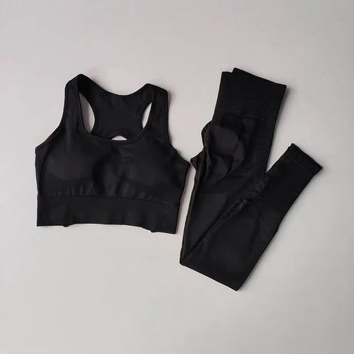 Women's tracksuit Fitness Yoga Sets Sportswear Workout Sports Bra+High