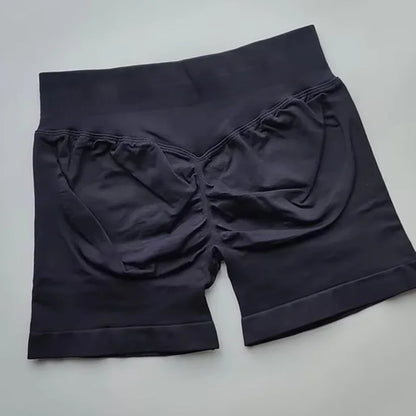 Gym Summer Women's Yoga Exercise Shorts Seamless High Waist Hip Tight