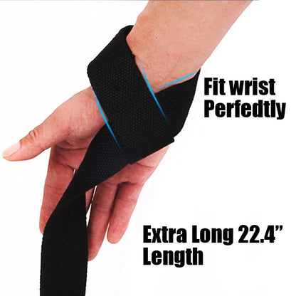 Weight Lifting Wrist Straps Bodybuilding Hand Grip Wrap Gym Workout