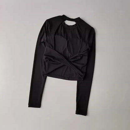 Sexy Short Backless Fixed Chest Pad Sports T-shirt Vest Women's Tight