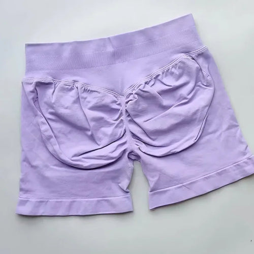 Gym Summer Women's Yoga Exercise Shorts Seamless High Waist Hip Tight