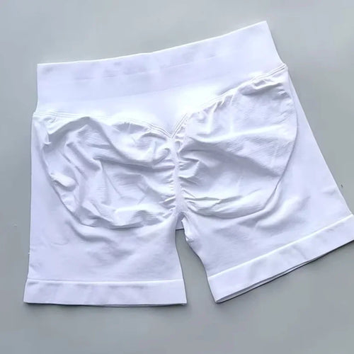 Gym Summer Women's Yoga Exercise Shorts Seamless High Waist Hip Tight