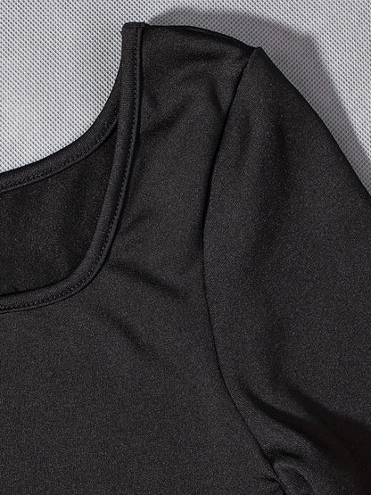 Women's Rompers Short Sleeve Solid Skinny Bodycon Jumpsuits Fashion