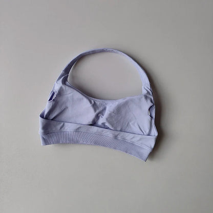 Sports Bra Women Shockproof Seamless Halter Top High Support Push-up