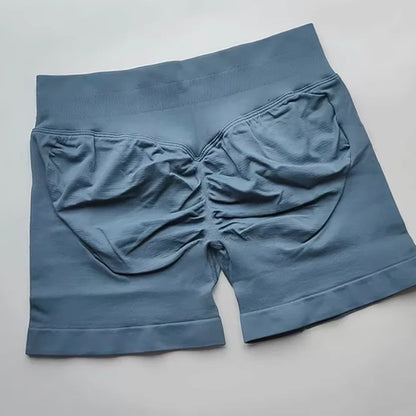 Gym Summer Women's Yoga Exercise Shorts Seamless High Waist Hip Tight