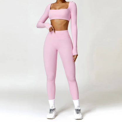 2PCS Yoga Suit Sports Set Women Quick-Drying Gym Set Women Tracksuit