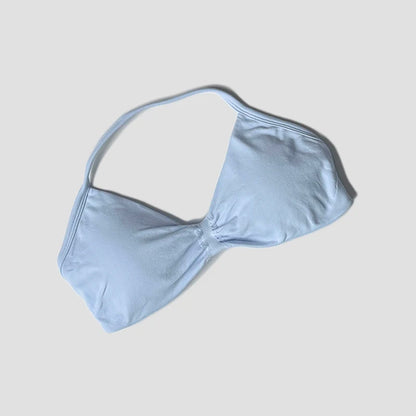 Women Halter Sports Bra Push Up Strappy Sexy Open Back Gym Crop Top