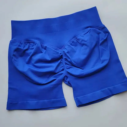 Gym Summer Women's Yoga Exercise Shorts Seamless High Waist Hip Tight