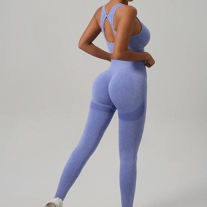 Mileegirl 2pcs Woemen's Sport Sets, Push Up Yoga Pants, Hollow Back