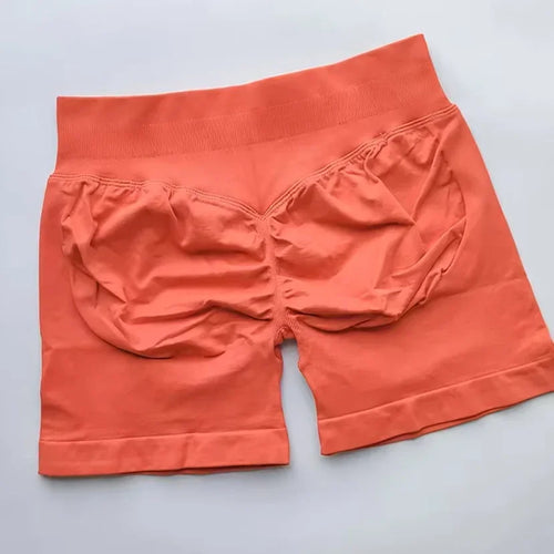 Gym Summer Women's Yoga Exercise Shorts Seamless High Waist Hip Tight