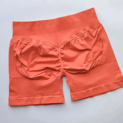 Gym Summer Women's Yoga Exercise Shorts Seamless High Waist Hip Tight