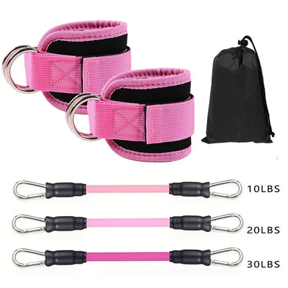 Ankle Straps Resistance Bands Set Fitness Workout Exercise Equipment